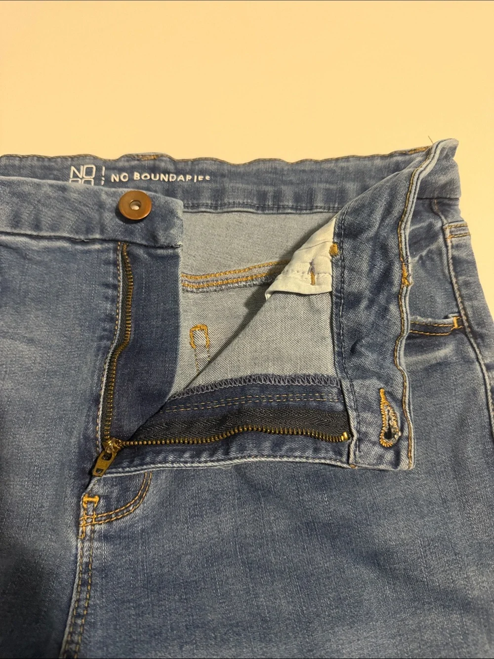 No Boundaries Elastic Waist Slim Women’s Jeans - Blue - 17